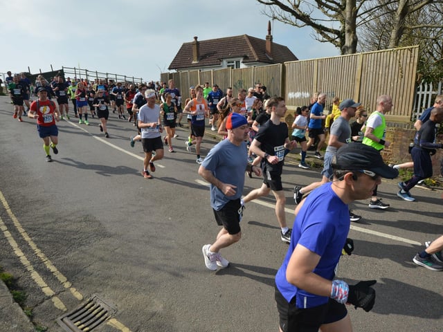 Action in the 2026 Hastings Half Marathon