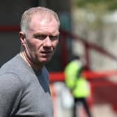 Paul Scholes at the Broadfield Stadium to watch his Salford City side take on Crawley Town | Picture: Natalie Mayhew/Butterfly Football