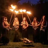 A torchlit procession will lead audiences to St Mary’s Church in Horsham, for a concert celebrating the Mediaeval Baebes’ 30th anniversary. Photo: Rob Kelly