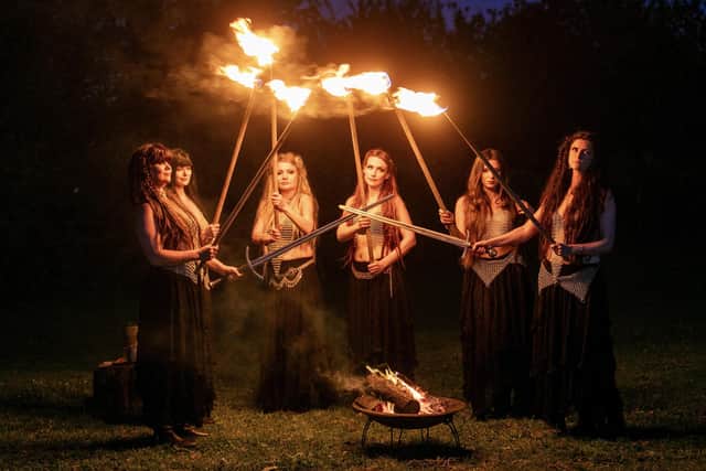 A torchlit procession will lead audiences to St Mary’s Church in Horsham, for a concert celebrating the Mediaeval Baebes’ 30th anniversary. Photo: Rob Kelly
