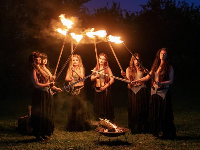 A torchlit procession will lead audiences to St Mary’s Church in Horsham, for a concert celebrating the Mediaeval Baebes’ 30th anniversary. Photo: Rob Kelly