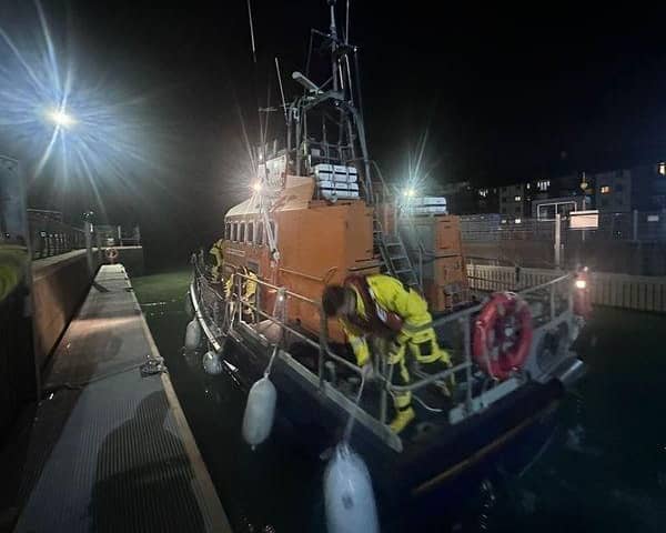 Lifeboats were launched by East Sussex rescue crews to help rescue a missing walker in the Hastings area in the very early hours of Thursday (April 25) morning Picture: Eastbourne RNLI