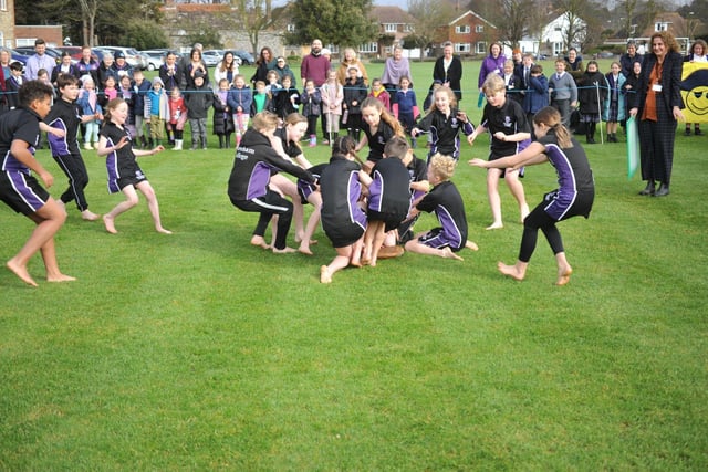 The whole of Shoreham College was out in force to celebrate Pancake Day