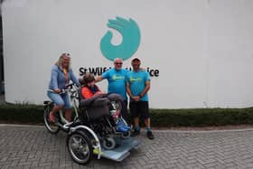 Gemma, Sara, Peter and Jamie at the Wheels for All event