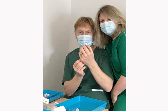 Dr Elizabeth Gill, Sussex CCGs’ Chief Medical Officer, had a slightly different Valentine’s Day this year - administering vaccinations with her husband