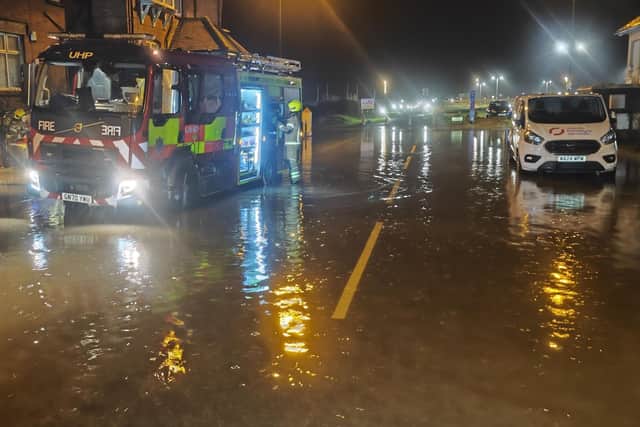 Residents were evacuated in Littlehampton during the night after their homes were flooded. Up to nine properties were reportedly affected. Picture: Eddie Mitchell
