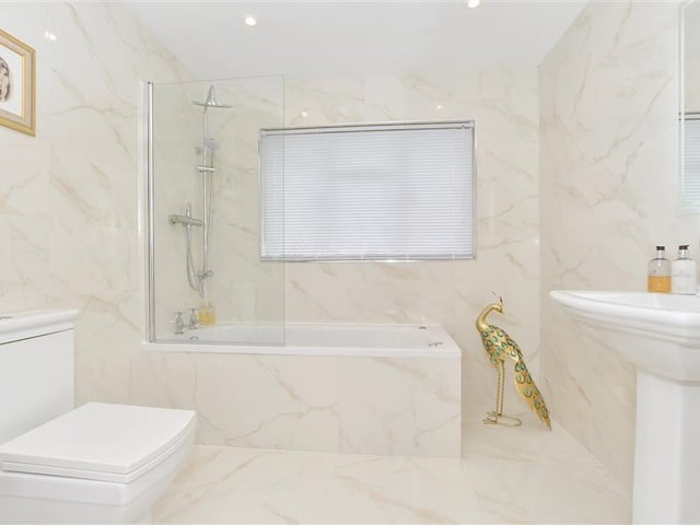 The stunning older-style home has three bedrooms and two bathrooms. It has come on the market with Cubitt & West priced at £825,000