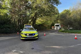 B2178 Old Broyle Road was shut in both directions, causing traffic congestion.