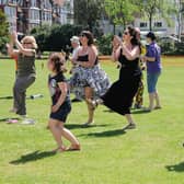 Egerton Park, Bexhill. Edgy Fest.26.05.12.Picture by: TONY COOMBES PHOTOGRAPHYZumba dancing at the festival