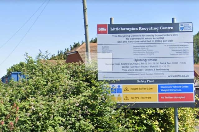 Littlehampton's household waste recycling centre
