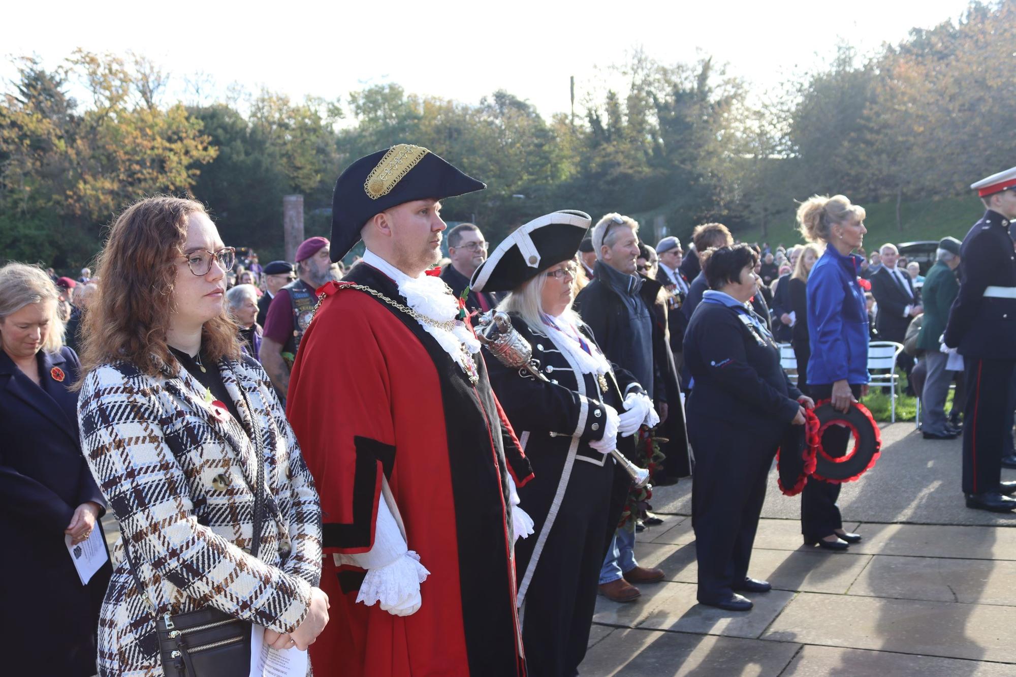 The Remembrance Sunday service in Alexandra Park. Picture by Kevin Boorman