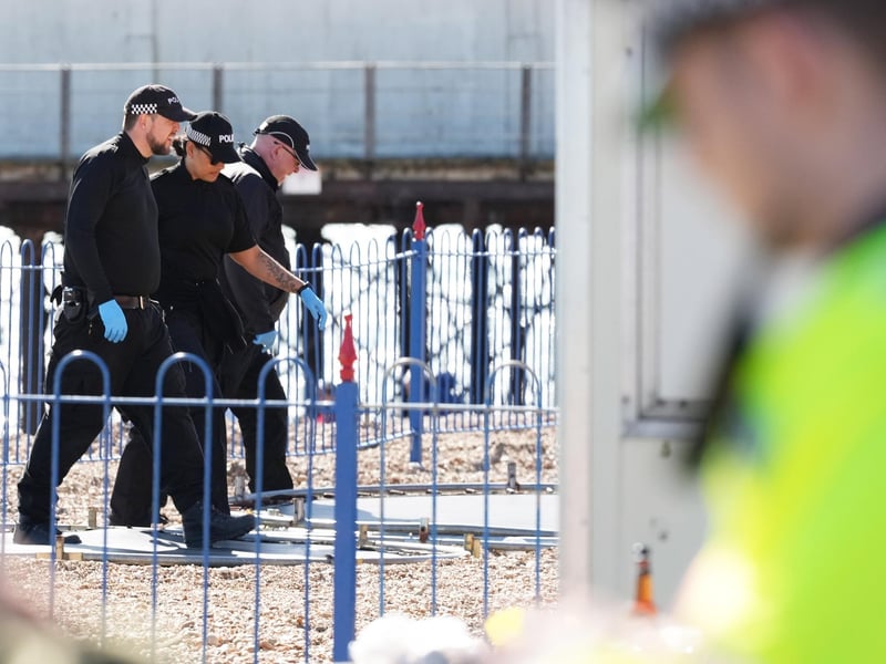 Police at the scene in Bognor Regis. Picture: Sussex News and Pictures