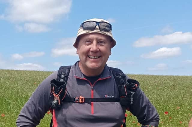 Mark Potter has been raising money with his sponsored pilgrimage from St Mary de Haura to Chichester Cathedral