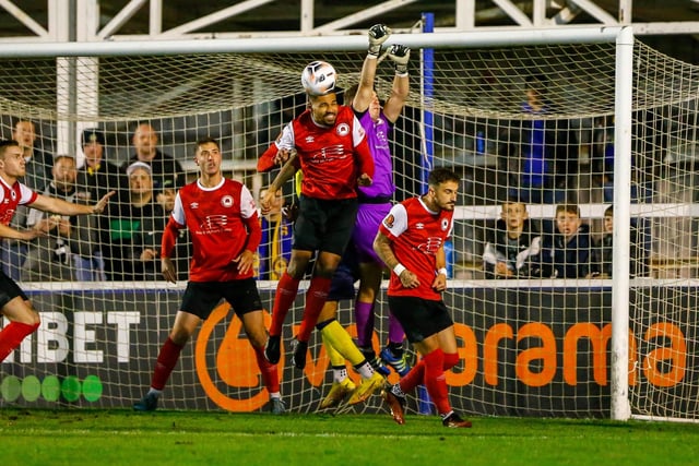 Action from Eastbourne Borough's draw at Farnborough