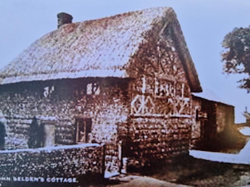John Selden was born in Lacies Farm on December 16, 1584, and just behind the farmhouse can be seen the corner of the barn, which survives to this day