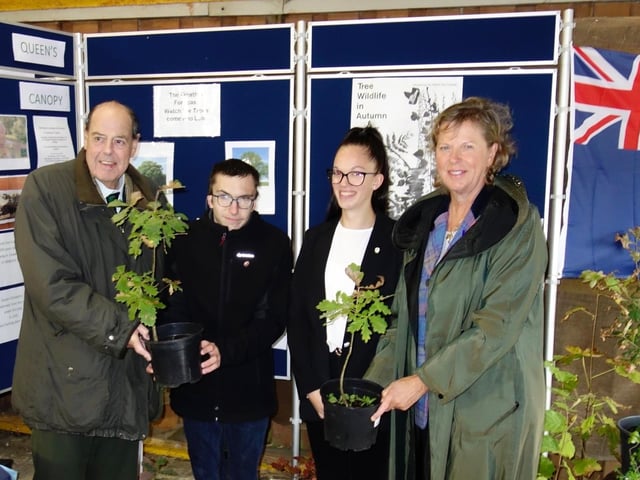 It was launched by then society President Lord Soames and Deputy Lieutenant Caroline Nicholls, with students on the Duke of Edinburgh Award Scheme