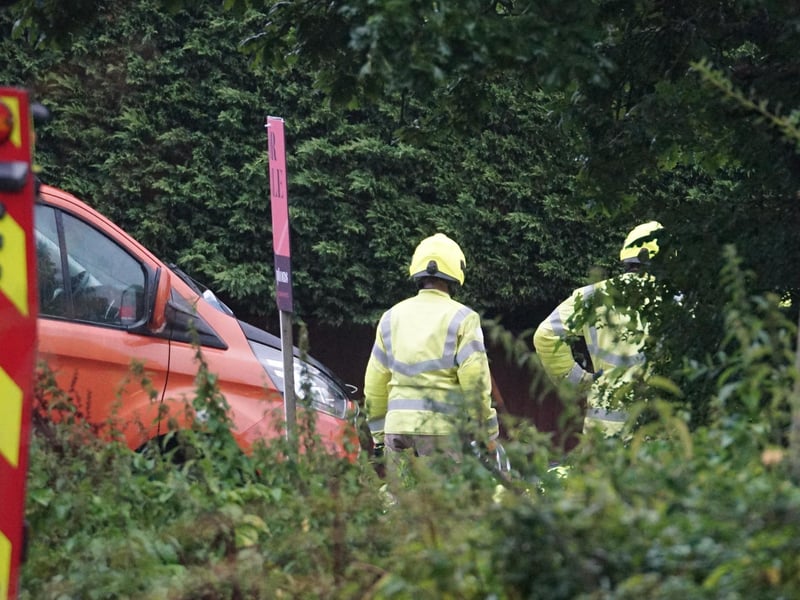 Road closure after traffic accident