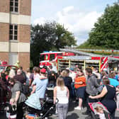 Crowds at Burgess Hill Fire Station's open morning on Wednesday, August 31, 2022. Photo: Eddie Mitchell