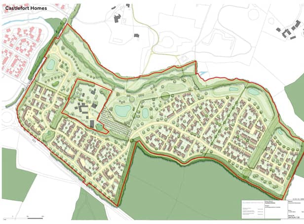 Indicative layout of proposed homes south of Uckfield