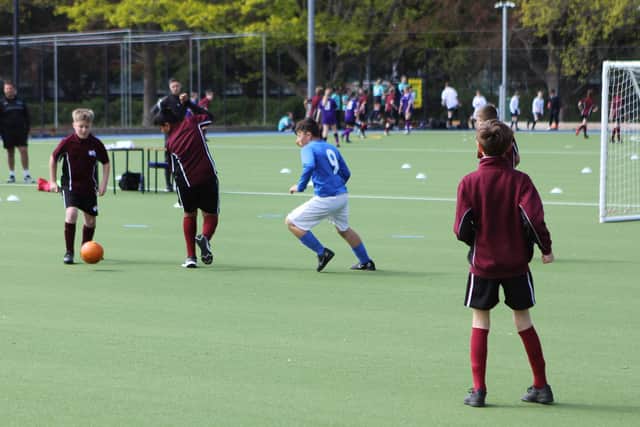 Hundreds of pupils from schools across the area took part in the charity football tournament