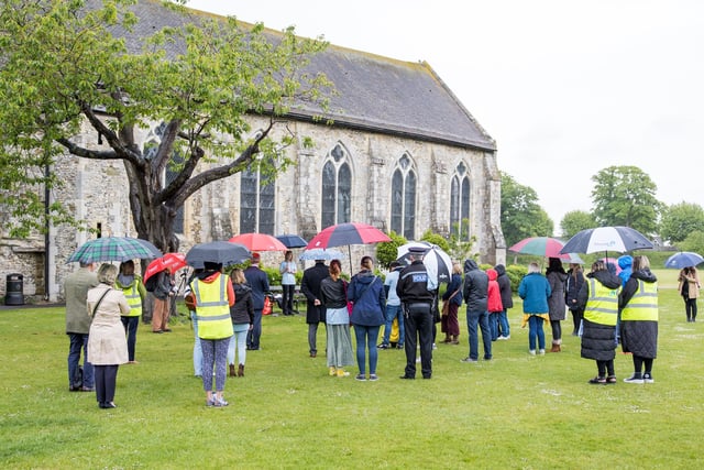People coming together for survivors in Chichester.
