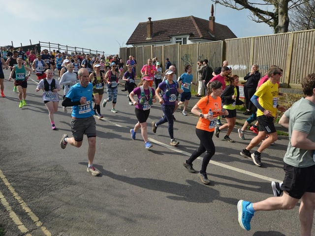 Action in the 2026 Hastings Half Marathon