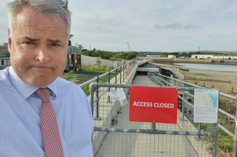 East Worthing and Shoreham MP Tim Loughton said he was ‘very pleased’ that the Soldiers Point access ramp has now been reopened.