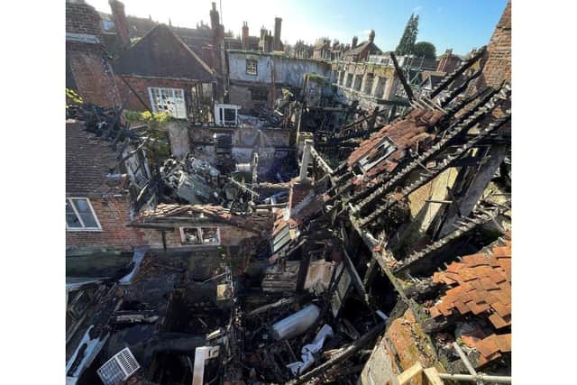 Partial demolition of historic Midhurst building damaged in Angel Inn ...