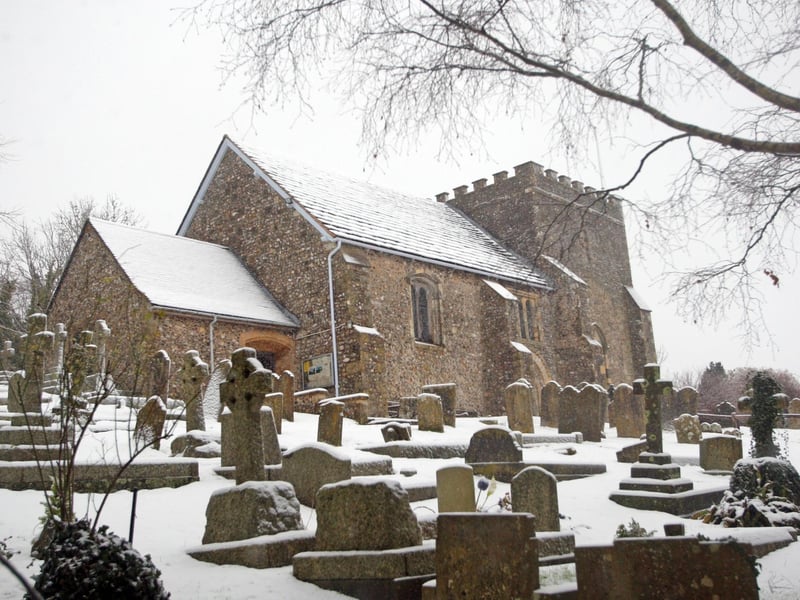 South Downs. Bramber, St Nicholas church