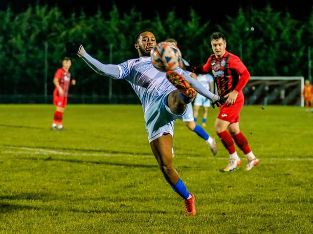Action from Eastbourne Borough's 2-1 win at Wick in the Sussex Senior Cup