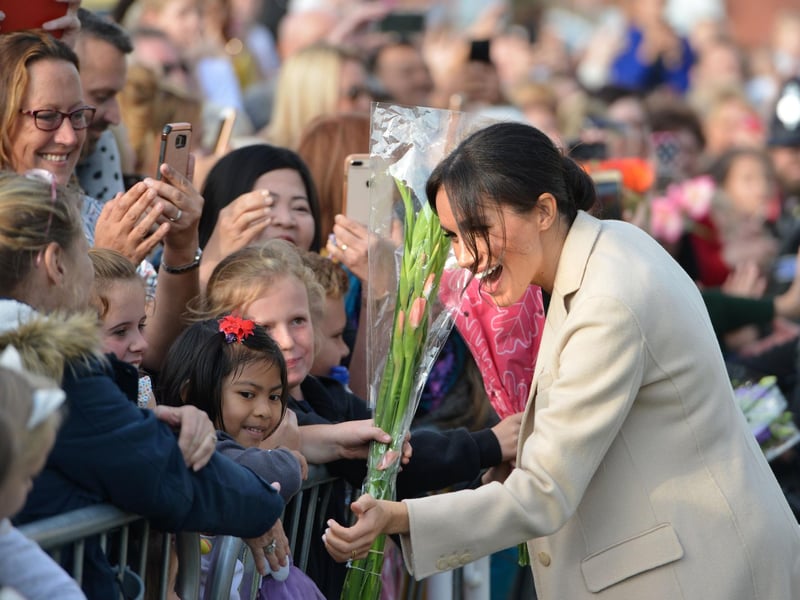 Prince Harry and Meghan Markle, the Duke and Duchess of Sussex, visit Joff Youth Centre in Peacehaven.