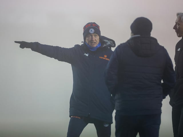 Eastbourne Borough take on Taunton Town in the fog - before the match was abandoned