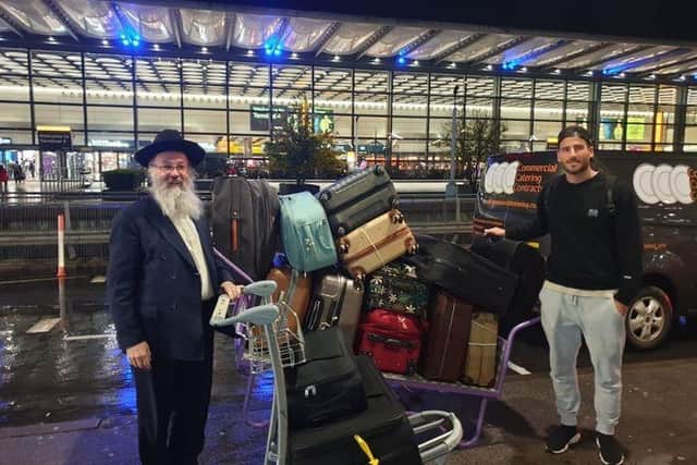 Rabbi Efune of Chabad Brighton &amp; Footballer Tomer Hemed Delivering Toys to Children in Israel