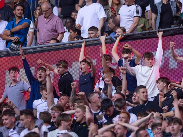 Crawley Town fans flocked to Wembley in their thousands to roar the boys on to glory.