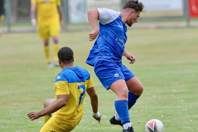 Shoreham FC take on Epsom and Ewell FC in a pre-season friendly at Middle Road