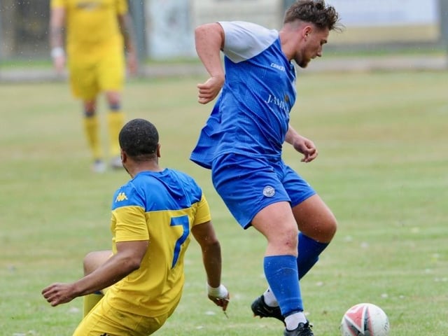 Shoreham FC take on Epsom and Ewell FC in a pre-season friendly at Middle Road