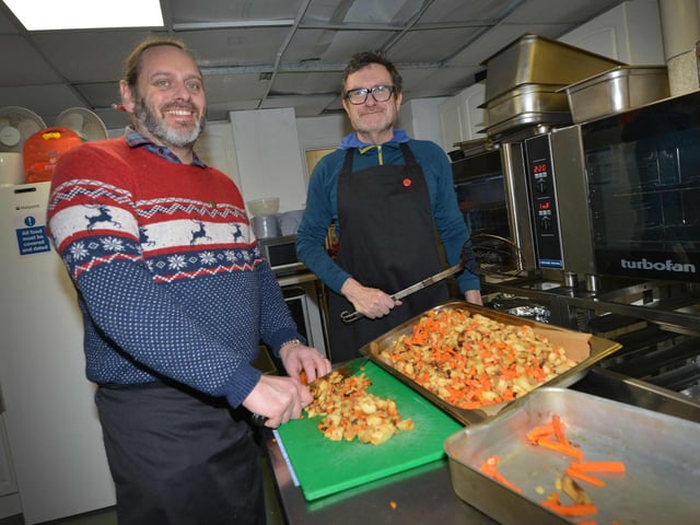 Surviving Christmas 2025 at His Place in Robertson Street on Boxing Day. Volunteers are pictured.
