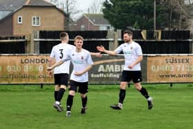 Action between Pagham and Bexhill Utd in the SCFL premier