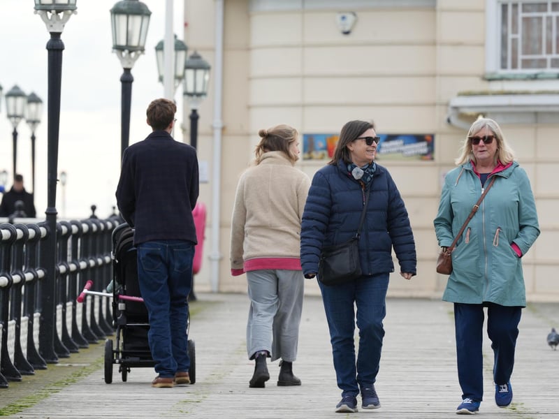 Photos taken today (Wednesday, December 4) show members of the public sitting down or taking a stroll on the pier – which had been closed since October 10 due to storm damage.