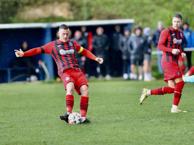 Action from Worthing United's 2-2 draw with Wick in the SCFL Division 1