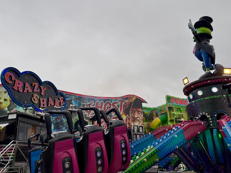 Chichester’s annual Sloe Fair returned to Northgate car park on Tuesday (October 20), bringing a colourful collection of funfair rides to the city.