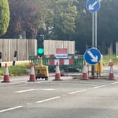 Drivers are facing queues on the A27 in Worthing, as emergency repairs take place near Lyons Farm retail park. Photo: Eddie Mitchell