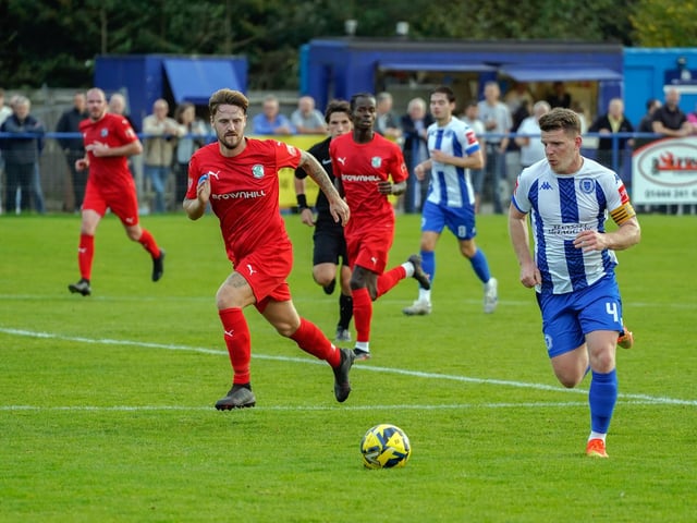 Action from Haywards Heath Town's victory over Beckenham in the Isthmian south east division