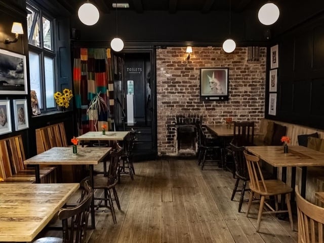 The Crown, in All Saints Street, Hastings Old Town, has real fires, a welcoming atmosphere and is known for the quality of its food, using locally sources ingredients wherever possible.