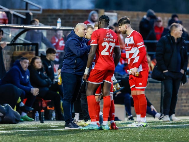 Action from Eastbourne Borough's vital win over Farnborough