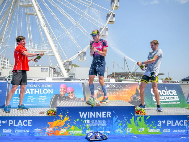 Podium pictures from the Eastbourne Triathlon Festival 2023