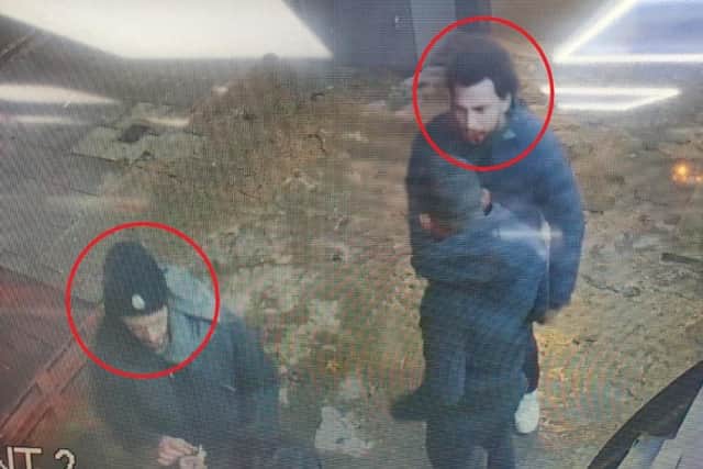 Police have released an appeal for witnesses – and are ‘looking to identity’ two people captured on CCTV. Photo: Sussex Police