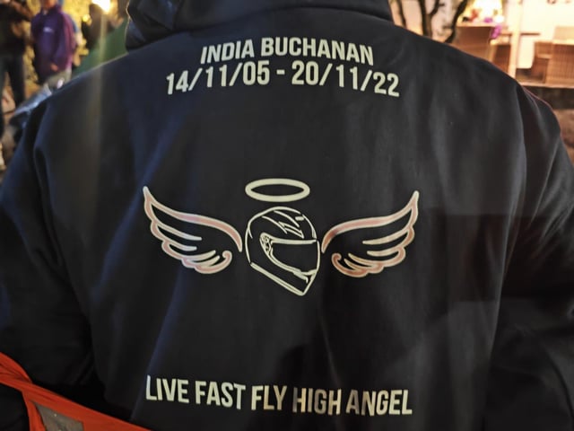 A convoy of motorbikes set off on a route along the A27 on Saturday, November 18, in memory of Rustington teenager  India Buchanan who lost her life last year