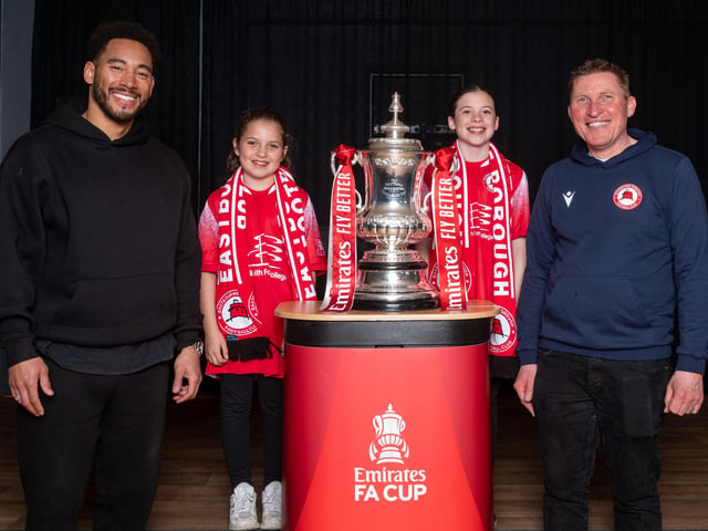 Sophia and Amelie Paviour with the FA Cup