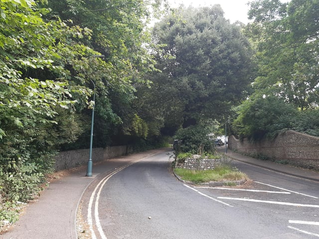 Go past the southern part of Emmaus, where Manor Road turns left, and continue along past this junction until you come to Easthill Park on your right